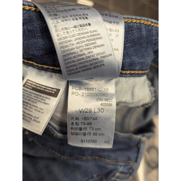 Levi's 711 Skinny Jeans Women’s Size 29 x 30 Mid Rise Stretch Blue Denim - Picture 5 of 11